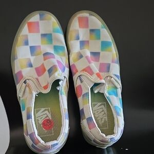 Vans Red and Pink Sneakers Slip-On Style